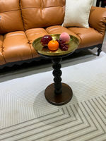 Table d'appoint rétro française en bois massif, table d'angle pour salon, table créative du sol au plafond