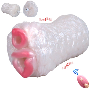 GEEBA Mannelijke Vibrerende Dierenpaard <span class=keywords><strong>Masturbator</strong></span> met Vibratiefunctie Masturbatiemachine Realistische Vagina Pocket Pussy Seks Speelgoed - Product Image 1