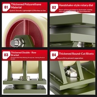 Roulettes industrielles super robustes à double roue pivotante avec frein en acier et nylon pour conteneurs maritimes de 8, 10 et 12 pouces, capacité de charge de 3 à 5 tonnes