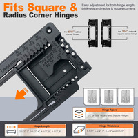 Kit d'installation de charnières de porte, gabarit de fraisage pour charnières, modèle de menuiserie H617 Chine