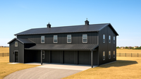 Kit de barndominium préfabriqué personnalisé en acier, structure métallique populaire, avec panneaux isolants pour les banlieues et les fermes