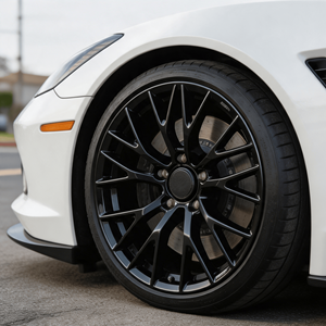 Rines Bku Forjados 5x120.65 para Chevrolet <span class=keywords><strong>Corvette</strong></span> Z06 C6 C7 C8 Stingray E-ray <span class=keywords><strong>ZR1</strong></span> de 20, 21 y 22 Pulgadas, Rines de Aleación Negros Personalizados - Product Image 5