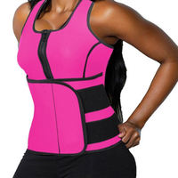 Bodybody de musculation pour femmes à glissière envelopper avec néoprène 3 couches Patch Sweatwicking Tank Top Shaping Cloth