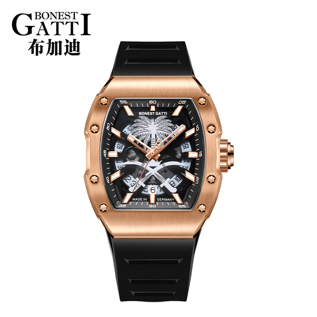 Bonest Gatti Custom Logo Brand Private Label Wrist Luxury Stainless Steel Case Sapphire Crystal Automatic MechanicalWatch BG9904