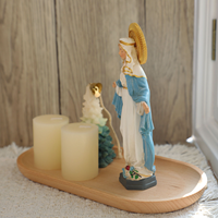 Produits en stock Statues religieuses catholiques en résine Statue de la Madone et de l'Enfant Statue de la Vierge Marie Bronze moderne Vierge Marie