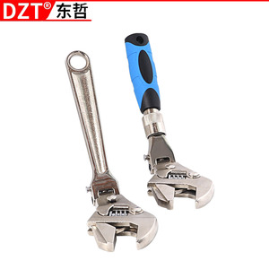 Llave Inglesa Ajustable Dzt de Acero al Cromo Vanadio con Mecanismo de Trinquete, Grado Industrial, con Mango Antideslizante para Reparaciones de Plomería - Product Image 1
