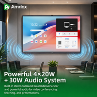 Pantalla Interactiva Amdox ES Plus 4K con Android 14, Salida HDMI y Software para Reuniones, Pizarra Inteligente para Niños