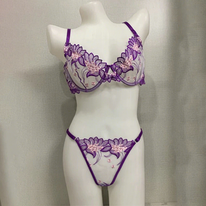 Completo Intimo Sexy da Donna con Ricamo Floreale in Pizzo, <span class=keywords><strong>Senza</strong></span> Ferretto, per Taglie Forti, Estivo - Product Image 4