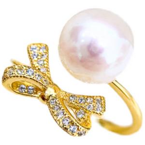 Anneau en argent S925, accessoire DIY, porte-anneau en forme de nœud avec perles rondes de 6 à 8 mm pour la fabrication de bijoux 1477 - Product Image 5