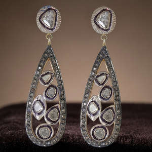 Pendientes de Plata 925 con Baño de Oro, Diseño de Gota de Agua, Estilo Vintage con Diamantes, para Mujer, Ideales para Bodas, Art Palace - Product Image 3