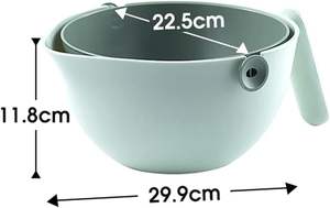 Le plus récent 2 en 1 Double couche nettoyage légumes fruits lavage cuisine passoire en plastique vidange panier passoire bol avec poignée - Product Image 6