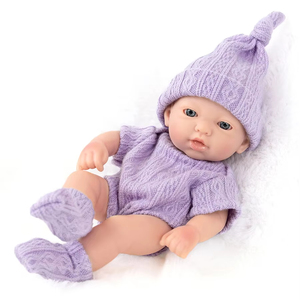 Mini muñeca Reborn de silicona de 7 pulgadas para niños, tamaño de 30 cm con ropa de PVC suave, juguete suave - Product Image 5