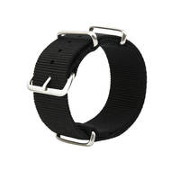 Bracelet en nylon intégré de 18 mm, couleur unie, respirant, pour montres, avec design tressé élégant – Vente en gros