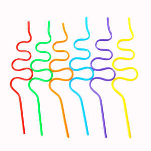 Anello riccio pazzo di paglia colorata 5*260mm colorato per cannucce usa e getta per feste di compleanno - Product Image 6