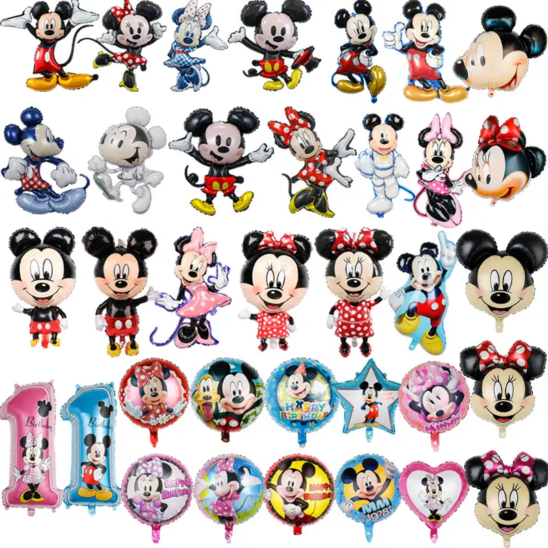 Ballon en aluminium de dessin animé 18 pouces coeur étoile Minnie Mickey Mouse globos décoration enfants jouets gonflables balles de douche 2022