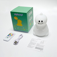 Veilleuse LED en silicone personnalisable en usine Forme de lapin rechargeable pour enfants Corps exotique Décompression Batterie Moyen