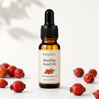 Huile de graines de rose musquée pressée à froid 10 ml, pure et naturelle, OEM ODM, approvisionnement en vrac pour les soins du visage, massage corporel, matière première cosmétique