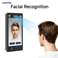 Système de contrôle d'accès biométrique Android avancé de 10 pouces SUNTEK avec reconnaissance faciale, vision nocturne, lecteur de cartes NFC IC/ID