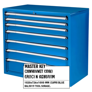 Fami Master Key Comfort <b>Drawer</b> Cabinet 7 <b>Drawers</b> 1020x726x1000 Mm Capri Blue Ral5019 <b>Tool</b> Storage - Product Image 2