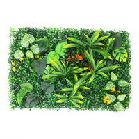 Dinding Tanaman Artifisial Gaya Modern Terlaris untuk Lanskap Dekoratif, Rumput Buatan, Dinding Bunga Palsu, Dinding Hijau Anti-UV