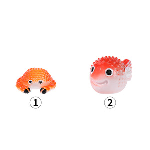 Figurines miniatures en résine d'animaux marins (crabe, poisson, requin) – Décoration artistique pour la maison – Ensemble de figurines artisanales - Product Image 4