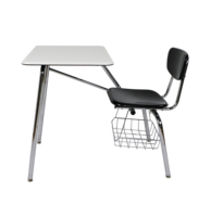Meubles de classe personnalisables, bureau et chaise combinés en plastique rigide pour la formation des étudiants