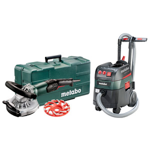 Meuleuse à sol Metabo RSEV 19-125 RT avec kit d'aspiration ASR 35 L ACP pour le meulage du béton et l'extraction de la poussière - Product Image 1