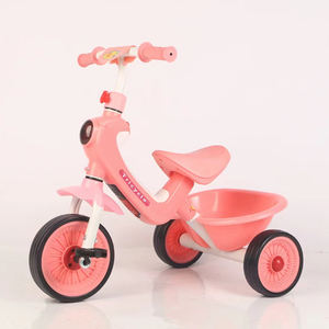 Venta al por mayor niños empujar triciclo niño bicicleta/gran cesta triciclo para niños envío gratis/triciclo para bebé con música y luz - Product Image 1