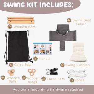 Balançoire pour bébé, siège extérieur, intérieur, balançoire suspendue, idéal comme cadeau pour bébés garçons et filles - Product Image 5