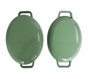 Casserole <span class=keywords><strong>en</strong></span> <span class=keywords><strong>fonte</strong></span> émaillée antiadhésive, nouvelle conception brevetée, 2 <span class=keywords><strong>en</strong></span> 1, <span class=keywords><strong>cocotte</strong></span> 6,23 L avec couvercle de poêle 2,07 L pour la cuisine à domicile - Product Image 5