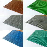Tapis de sol en caoutchouc naturel coloré pour la danse et la gym, 3 mm, motif à points flottants, antidérapant, résistant à l'usure, absorption des chocs, isolant