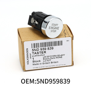ปุ่มสตาร์ทแบบไร้กุญแจสำหรับรถยนต์ Volkswagen Tiguan รุ่น 5ND959839 วัสดุ ABS เชื่อมต่อแบบมีสาย - Product Image 2