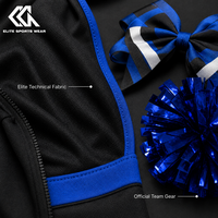 Ensemble d'entraînement de cheerleading haute élasticité en gros avec logo d'équipe personnalisé, soutien-gorge de sport, short et veste pour équipes de danse et de cheerleading