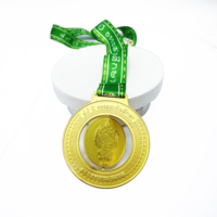 Médaille de sport de marathon en métal personnalisée professionnelle, trophée de football, médaille d'or