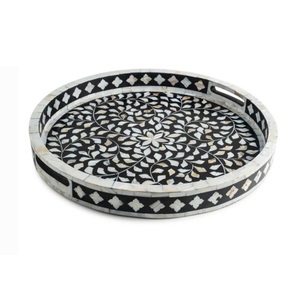 ถาดเสิร์ฟฝังมุกคุณภาพสูง ดีไซน์หรูหรา สำหรับโต๊ะกาแฟและโต๊ะอาหาร สำหรับขายส่ง - Product Image 1