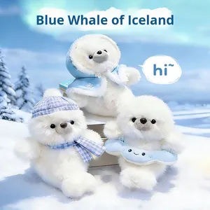 Jouet en peluche en flanelle de phoque d'Islande, ton bleu doux de la forêt, authentique, cadeau d'anniversaire pour enfants, unisexe, âges 1-3 - Product Image 2