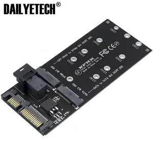 Dailyetech SATAM2アダプターU.2 SFF-8643 U2からM.2 NVMESSDコンバーター22ピンSATA-M2拡張カード (PCデスクトップメインボード用)