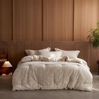 Parure de lit en coton et lin jacquard imprimé, respirante, écologique, durable, confortable, pour le printemps, douce pour la peau