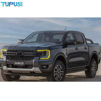 Faro Láser con Luz Diurna Amarilla Ámbar para Ford Ranger Raptor Everest T9 Matrix y Placas LED DRL Ojos de Ángel