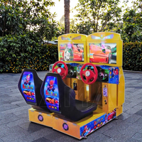 Simulateur vidéo d'arcade pour enfants Machine de jeu de course à jetons Simulateur de voiture pour enfants en métal durable