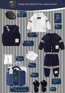 Ensemble <span class=keywords><strong>cadeau</strong></span> haut de gamme style universitaire preppy gris printemps pour bébés garçons : combinaison et veste chemise – <span class=keywords><strong>Cadeau</strong></span> pour un <span class=keywords><strong>an</strong></span> - Product Image 5