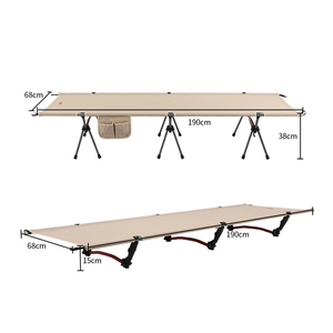<span class=keywords><strong>Lit</strong></span> <span class=keywords><strong>de</strong></span> <span class=keywords><strong>camp</strong></span> <span class=keywords><strong>pliable</strong></span> léger E-RIKE, durable, en alliage d'aluminium Oxford, hauteur réglable, pour le camping en plein air - Product Image 2