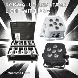 Cả hai ánh sáng 6pcs18w rgbwa + uv6in1 dẫn ánh sáng sân khấu DMX 512 Wifi mệnh pin điện từ xa không dây uplight cho tiệc cưới - Product Image 2