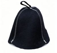 Chapeau de sauna en feutre de laine uni multicolore, léger, pour sauna, bain de vapeur, spa à domicile