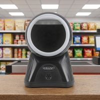 Escáner de Código de Barras Rojo CMOS Omnidireccional de Punto de Venta a Precio de Fábrica, Lector de Códigos QR de Escritorio USB 1D 2D para Supermercado