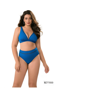 Costume da bagno intero taglie forti con controllo pancia, modello conservativo, monokini BZ77289 - Product Image 2