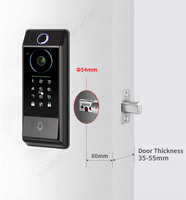 Cerradura Inteligente TTLock con Aplicación, Cerrojo Automático, Seguridad para el Hogar, Intercomunicador en Tiempo Real, Huella Digital, Cámara y Cerradura Digital