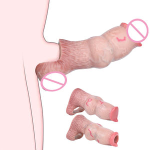 Dildo <span class=keywords><strong>de</strong></span> Silicona FAAK con Nudo Grande, Hueco, Reutilizable, Extensor <span class=keywords><strong>de</strong></span> Pene, Anillo para Pene, Juguetes Sexuales para Hombres - Product Image 1