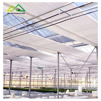 Grande serre multi-chapelles à double arche et double membrane en acier galvanisé à chaud avec panneaux en polycarbonate pour légumes et fruits