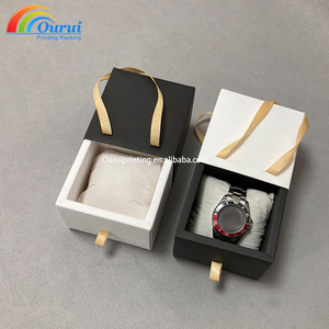 Boîtes et étuis à bijoux en papier personnalisés en gros, avec logo, boîte cadeau en papier personnalisée avec poignée pour emballage de parfum et de montres - Product Image 4